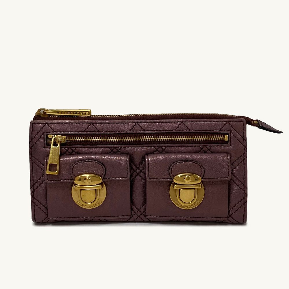 Marc Jacobs Purple Leather Wallet
